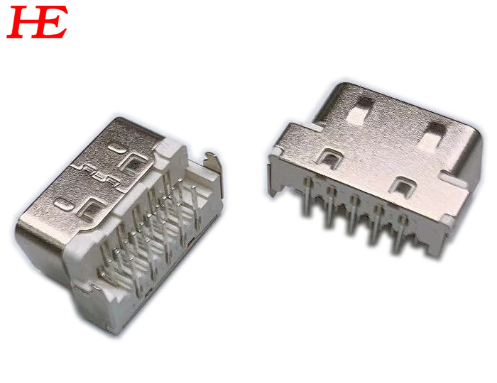 短体VGA 反向沉板 CL=1.0 白LCP 铁壳镀镍 载带包装