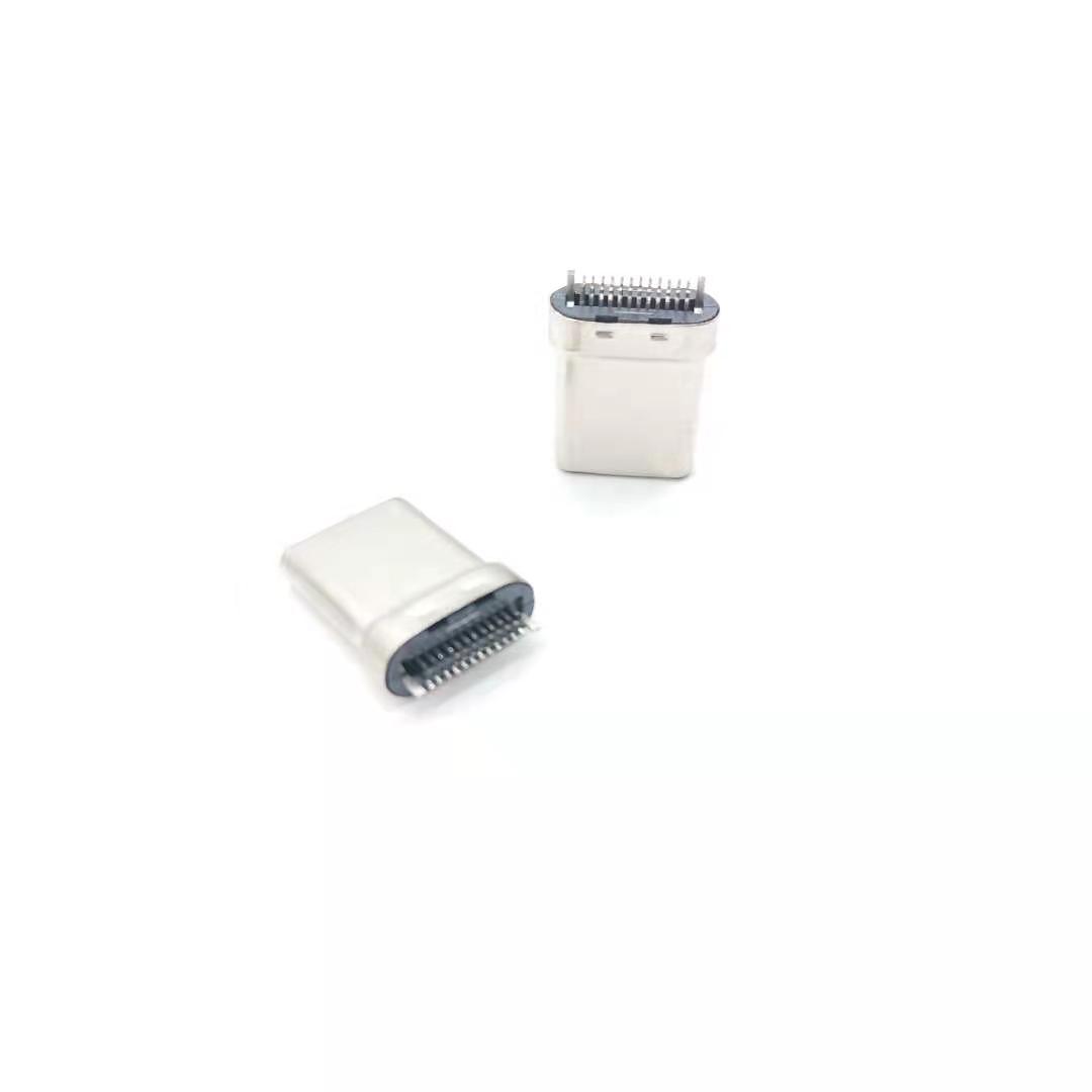 USB-Type-CM/夹板0.8拉伸款L11.00/裸头带后塞/弯端