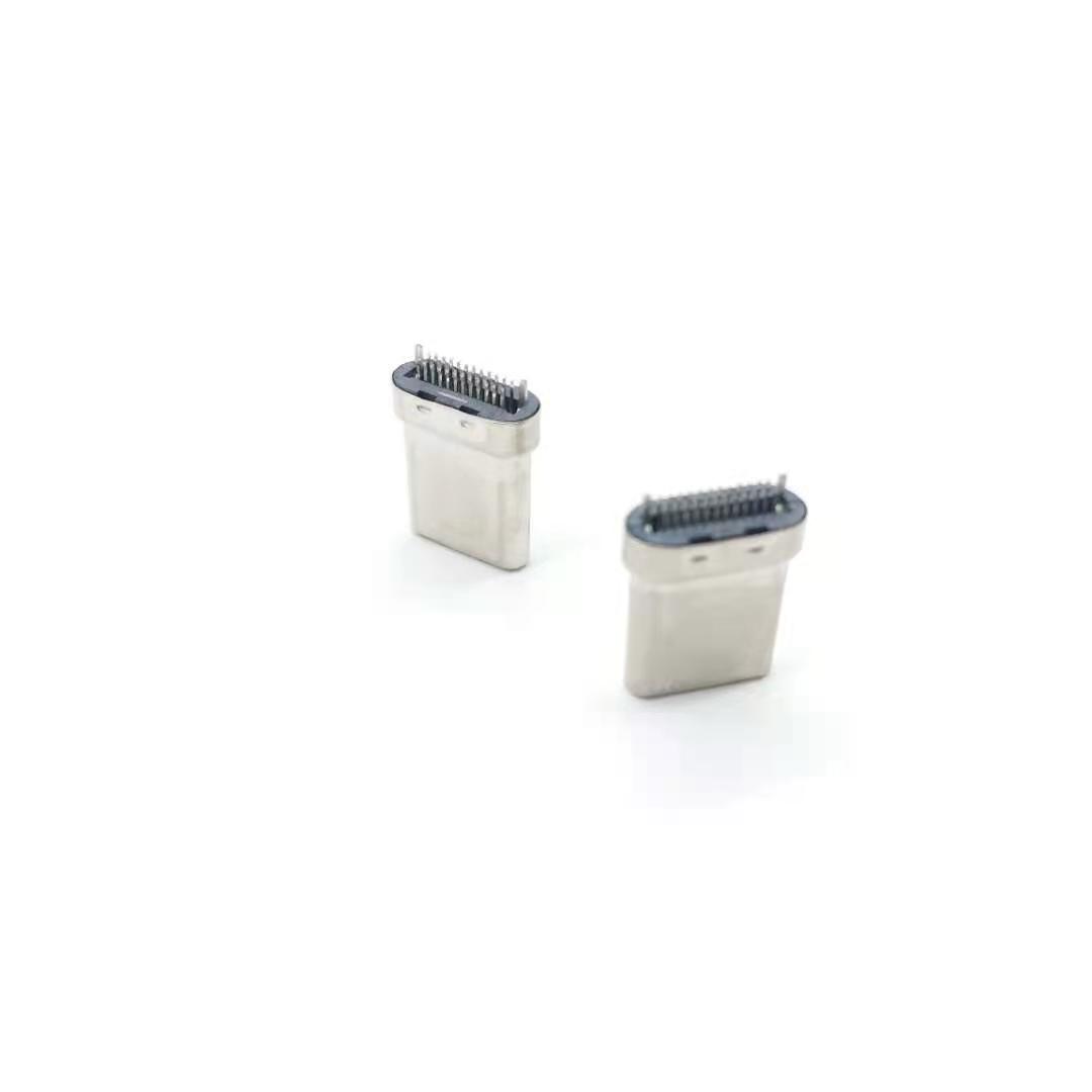 USB-Type-CM/夹板0.8拉伸款L11.00/裸头带后塞/弯端