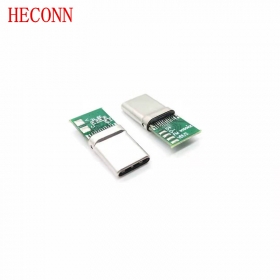 USB TYPE C CM夹板0.8拉伸款90度弯板黑LCP 外壳不锈钢镀镍 端子镀金2u