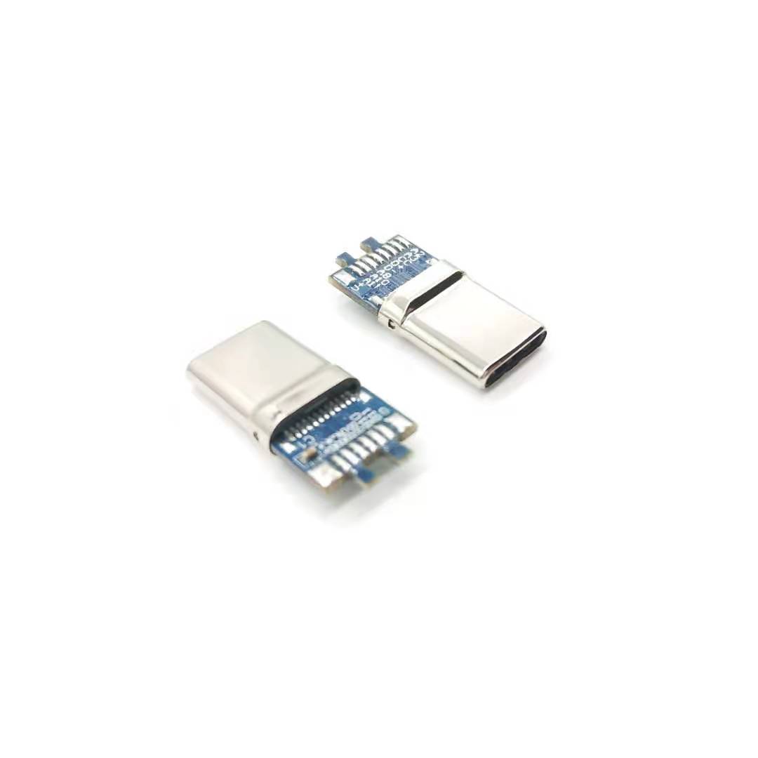 USB-Type-CM/夹板0.8拉伸款/C-C C=10NF电容