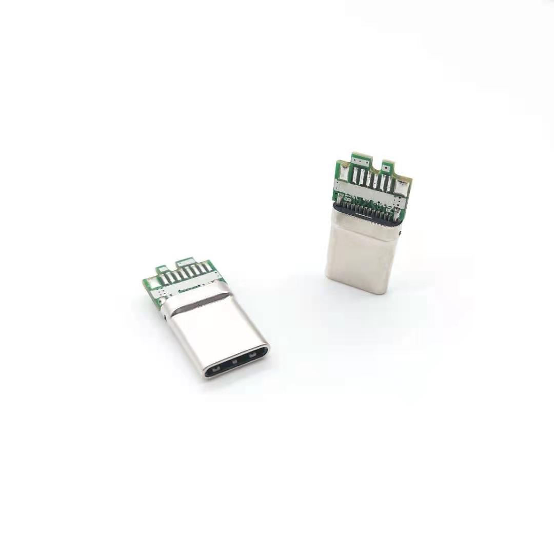USB TYPE CM夹板 黑LCP 外壳不锈钢镀镍