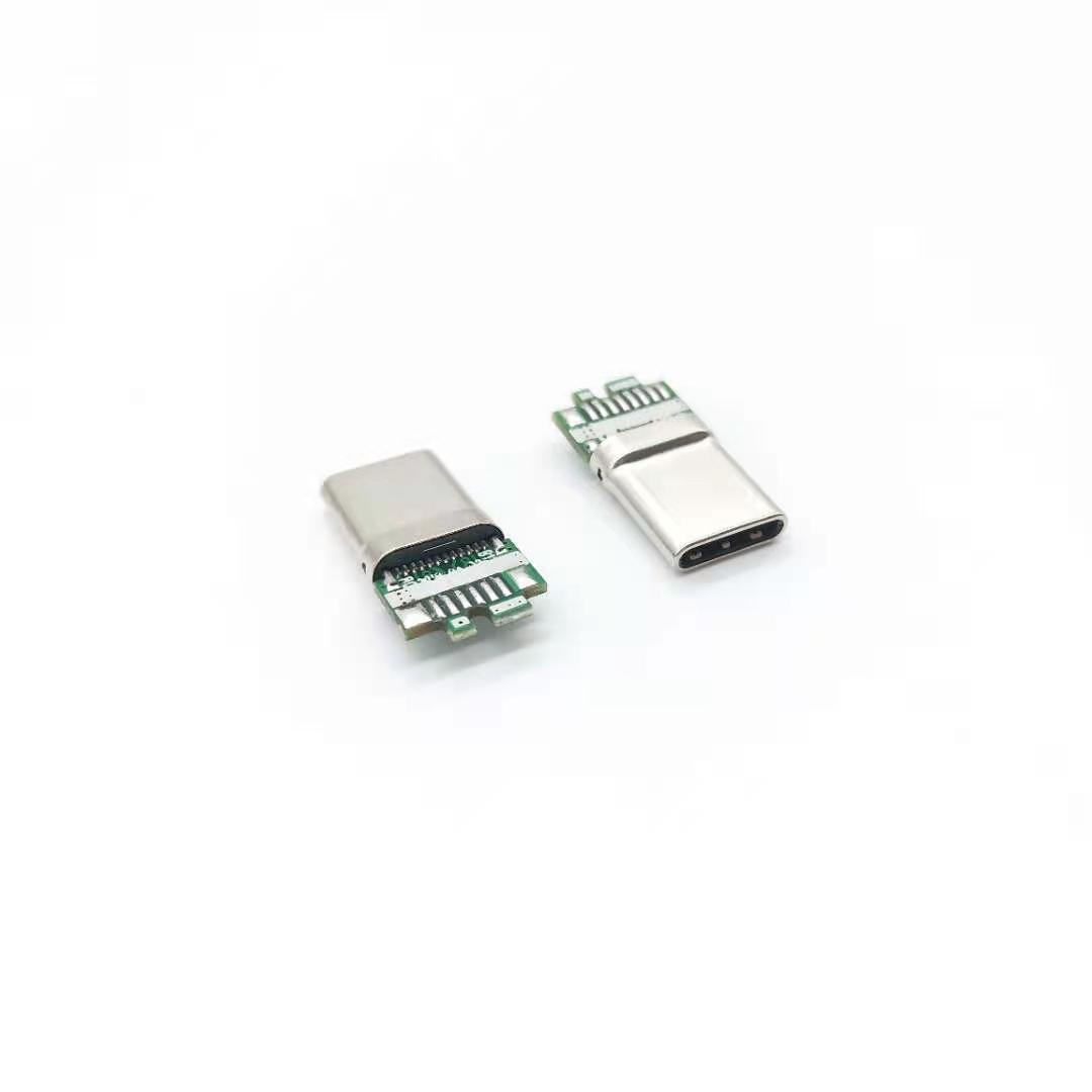 USB TYPE CM夹板 黑LCP 外壳不锈钢镀镍