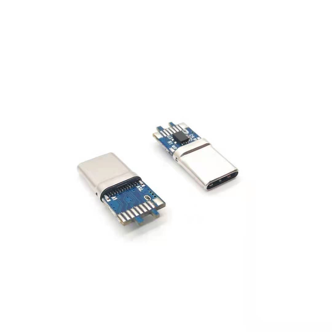 USB TYPE CM夹板0.8拉伸款黑 LCP 外壳不锈钢镍 端子镀子2u