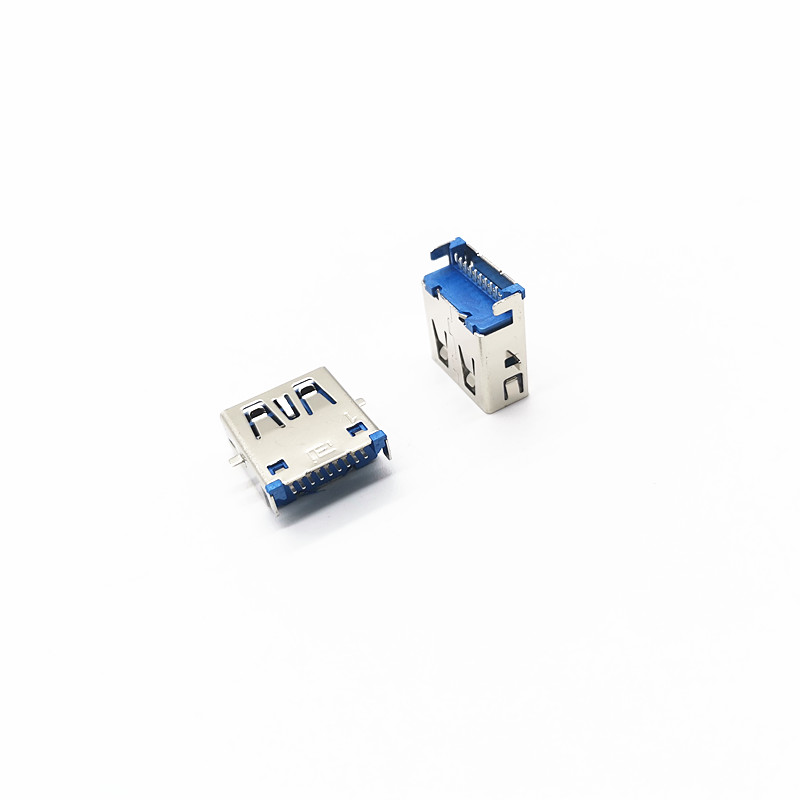 USB3.0/A/F沉板CH2.06 蓝LCP不防火/不锈钢镀镍/黄铜C2680/端子镀G/F